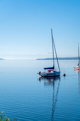 Fototapeta premium Ufer, Bodman Ludwigshafen, Bodensee, Deutschland 