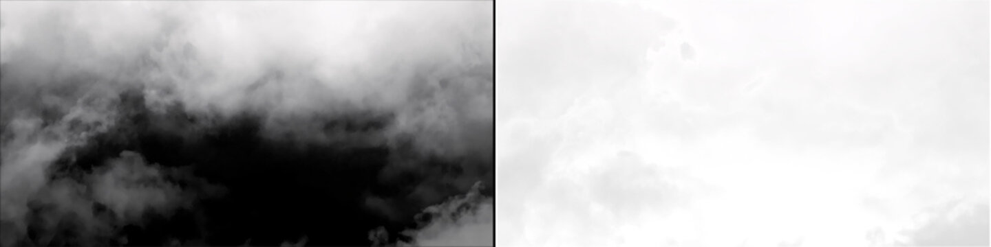 Dark ethereal smoke clouds with transparent alpha channel for dramatic compositing and moody atmosphere design elements.