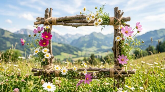 Rustic Floral Wedding Arch