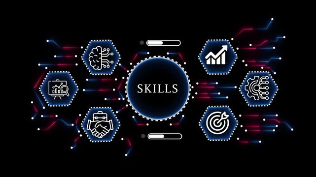 Professional Skills Development and Career Growth Concept