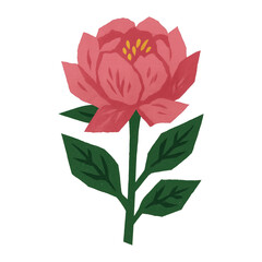 Fototapeta premium PNG Vibrant floral illustration design