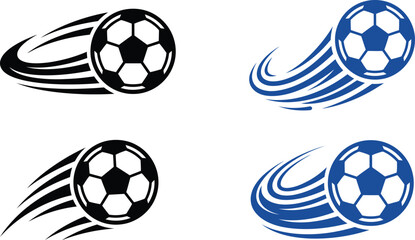 Soccer ball icons with motion trails © Mst. Taslima Akhter