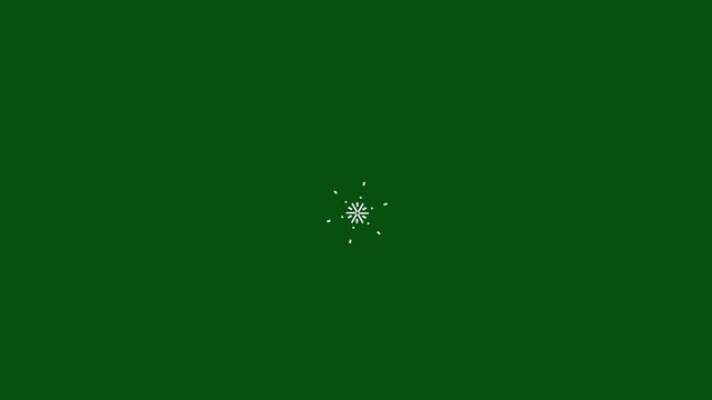 Unique graphic asset depicting an outer line array pulsing around a central circle. Beautiful fireworks blast animation loop suitable for modern video production.