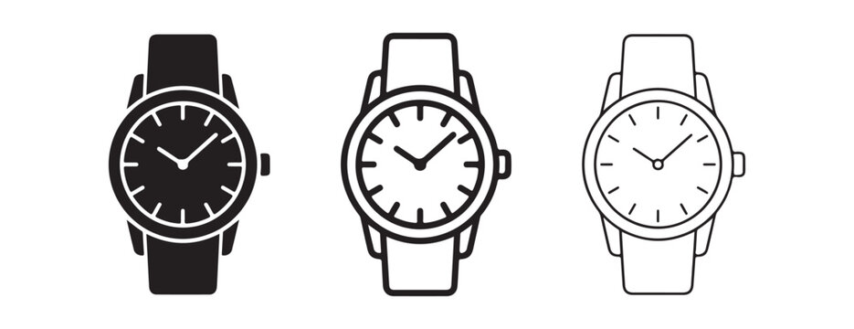 wristwatches with distinct designs and color schemes  showcasing various watch faces and bands in a single illustration