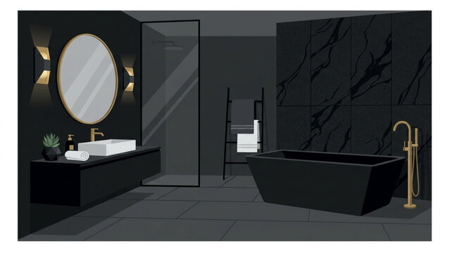 3d render of a modern interior design