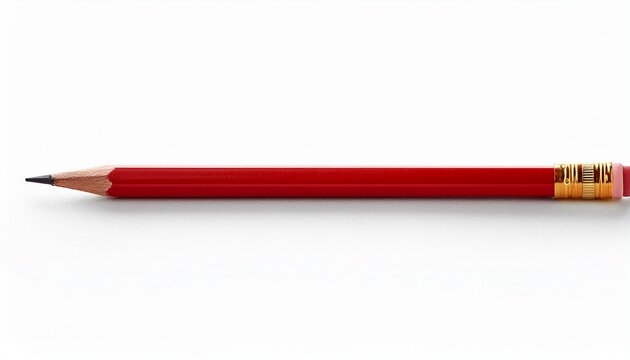 a red pencil isolated on white background