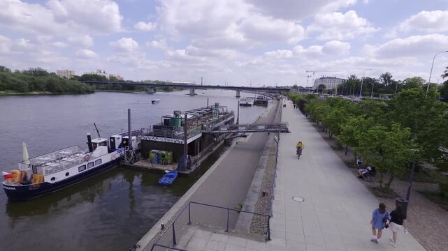 view of the river Wisła warszawa