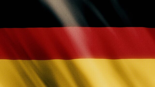 Germany's Schwarz-Rot-Gold flag in realistic 3D close up loop &mdash; ideal for Bundesliga events and news
