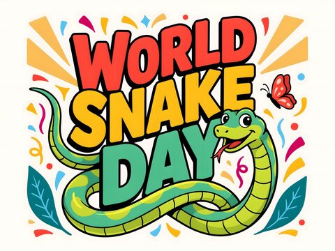 World shake hands day colorful celebration banner