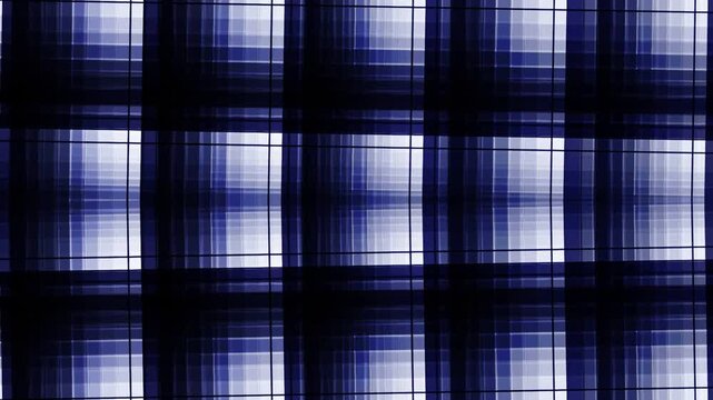 Abstract Blue Plaid Pattern Motion Graphic