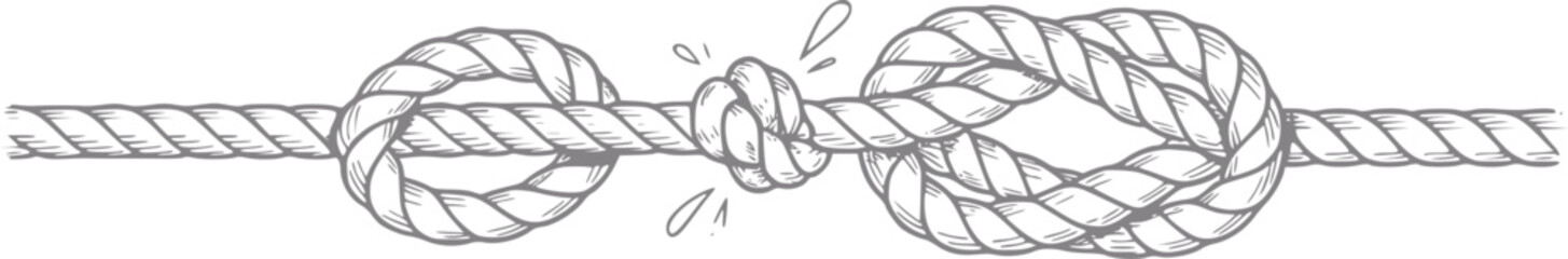 Of a rope knot breaking under tension © Md_Rakib