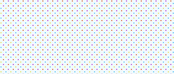 Colorful polka dot pattern on a white background for design and decoration  © Natalia