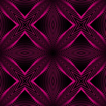 Neon Pink Geometric Star Pattern Background 4K Seamless