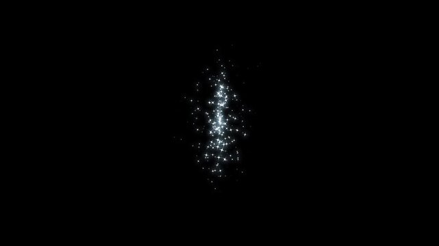 Glitter star line transition animation, astrology, explosion, glowing twinkling glitter stars FX. fairy dust wand glitter stars trai, fairy dust wand shimmer glitter transition on a black screen.4k