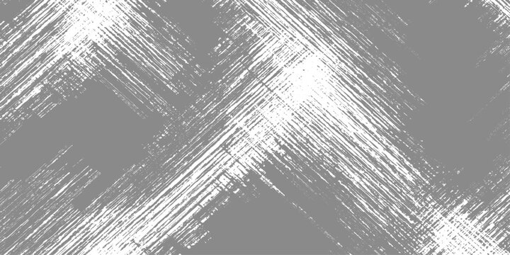 Abstract grey and white checkered pattern texture background, distressed paint brush strokes crosshatch fabric design
