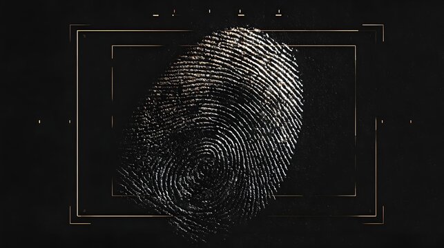 fingerprint on a black background