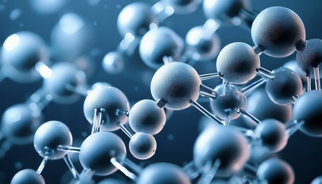 photo de spheres collees entre elles comme une structure moleculaire vue au microscope ensemble de cellules rassemblees comme une protection