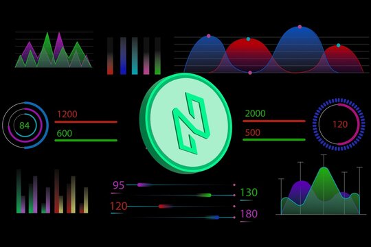 images of the nuls logo on a digital background. 3d illustrations.