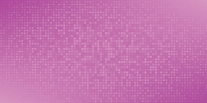 Shining pink purple disco party pattern background. Iridescent sequin mosaic texture. Abstract sparkling halftone wallpaper. Pop up comic glowing glitter backdrop. Retro vector design template
