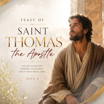 Saint thomas the apostle in contemplation
