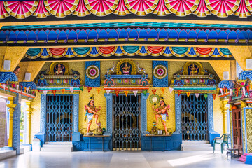 Fototapeta premium Temple Indou à Grand Baie, Ile Maurice, Océan Indien, Afrique