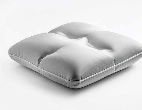 realistic contour memory foam pillow isolated on white background