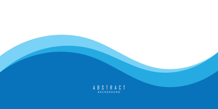 Abstract Blue Wave Background with Flowing Curved Lines and Modern Vector Design for Water, Sea, Digital Art, Business Banner, Web Template, and Creative Wallpaper Illustration