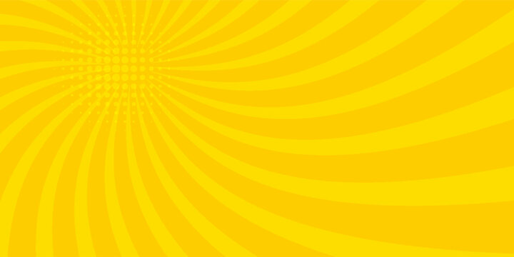 Orange Sunburst Pattern with yellow Background. Rays. Radial. Summer Banner. Exploding star burst texture japanese radius cartoon pattern
