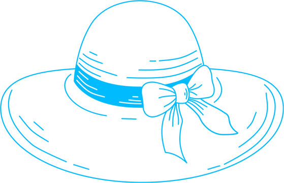 vector illustration of a blue and white hat