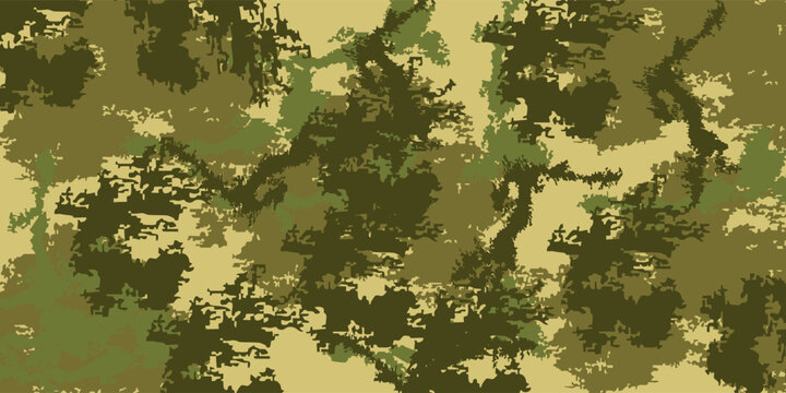 Seamless camouflage pattern for hunting apparel &ndash; modern illustration