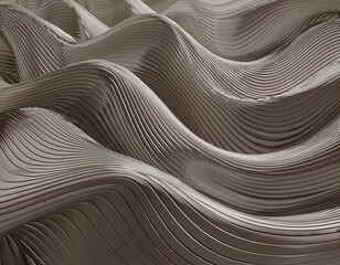 Naklejka premium abstract stripes in form of waves wavy wallpaper background 3d rendering