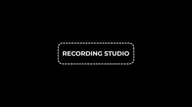 Recording studio logo animation with clean transition and subtle motion graphics for branding