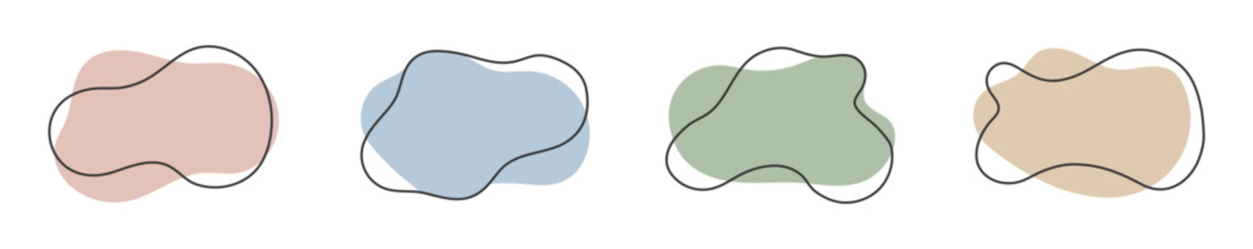 Liquid water shapes. Organic form border. Abstract dynamic frame.