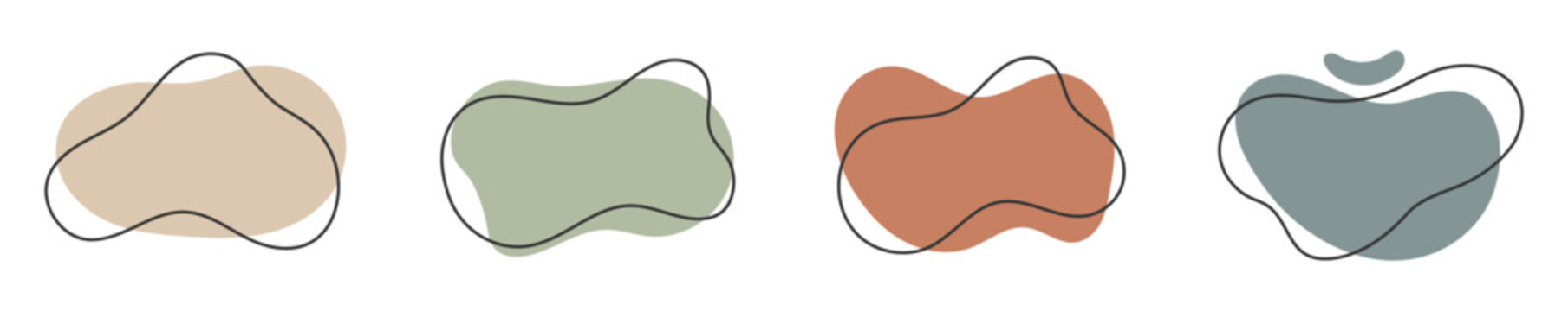 Liquid shape background. Geometric fluid border round frame.