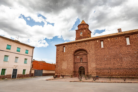 Parish Church of Santa Catalina in Rodenas village, province of Teruel, Aragon, comarca of Sierra de Albarracin, Spain