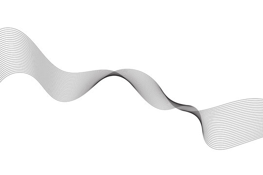 Abstract wavy lines background with flowing dynamic wave pattern