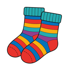 Fototapeta premium colorful socks isolated on white