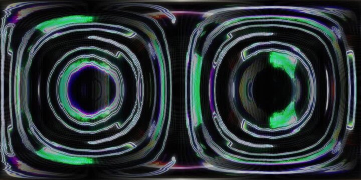 Glitchy Cosmic Spirals 360VR Loop