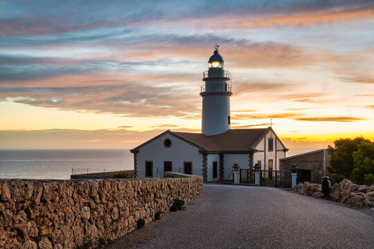 Capdepera lighthouse at beautiful sunrise, Mallorca