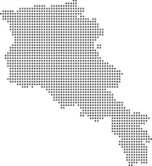 Obraz premium Dot map of Armenia abstract country outline illustration for graphic design 