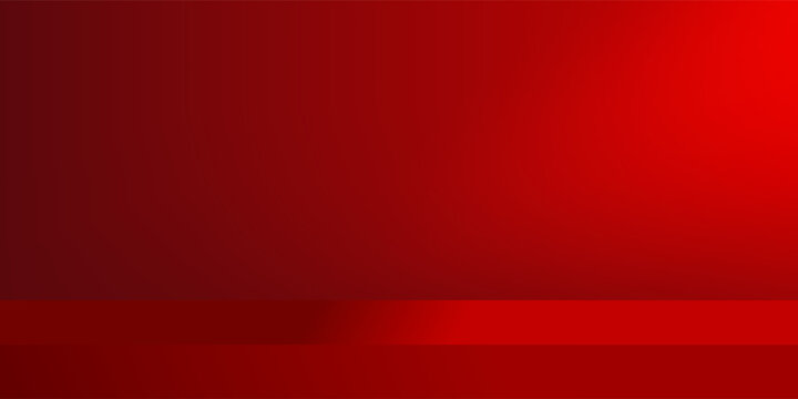 Wall interior background, studio  and backdrops show products.with shadow from window color Red background for text insertion and presentation product