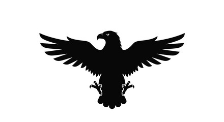 Fototapeta premium Eagle silhouette on transparent background high quality professional
