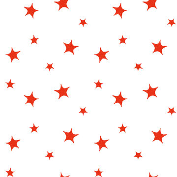 Small red stars seamless pattern delicate abstract background tile ornament