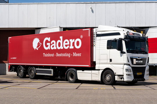 Alkmaar, Netherlands - May 30, 2026: DBH Logistics truck with Gadero trailer at warehouse