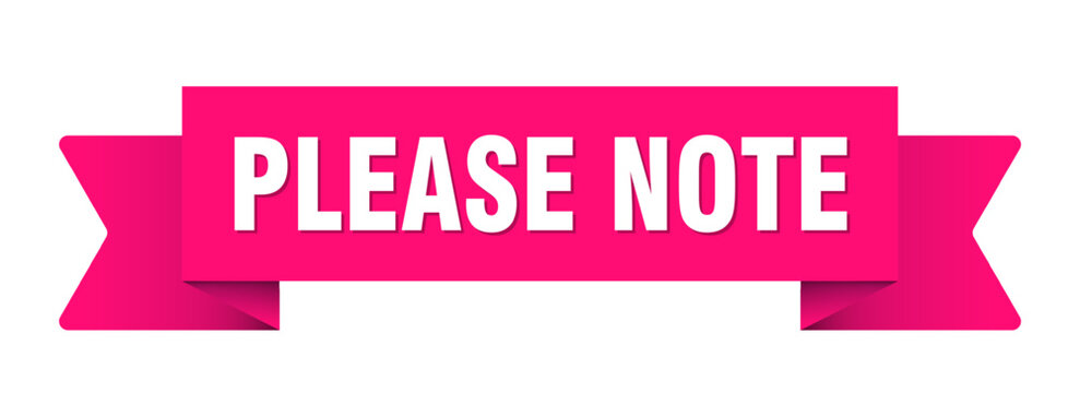 please note ribbon isolated on transparent background. please note ribbon