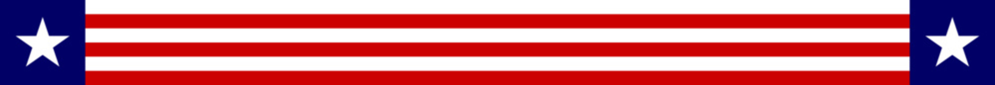 Patriotic American flag banner ribbon strip, vector flat illustration of stars and stripes header for fourth of july design