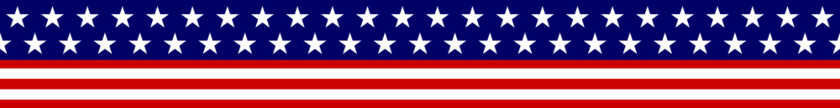 Patriotic American flag banner ribbon strip, vector flat illustration of stars and stripes header for fourth of july design