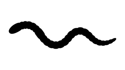 Fototapeta premium Black wavy line, abstract shape, vector graphic, modern design element isolated on White Background