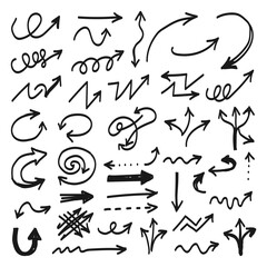 Hand drawn doodle business concepts and marketing strategy icons set, black marker sketch workflow diagrams, startup launch, analytics chart, and project planning elements isolated on white background © md