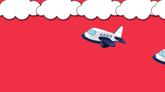 plane visual video background red hd 4k